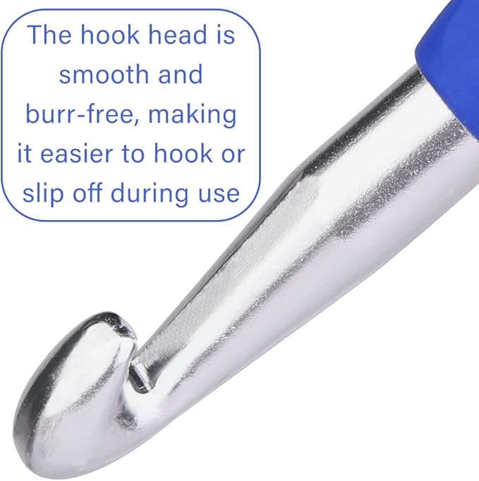 9 mm Crochet Hook, Ergonomic Handle for Arthritic Hands, Extra Long  Knitting Needles for Beginners and Crocheting Yarn (9 mm)