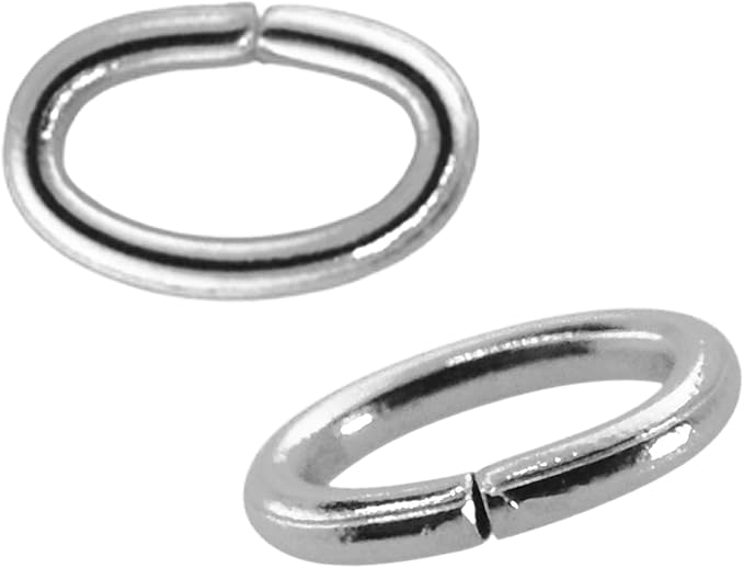 Mandala Crafts 4X3mm Stainless Steel Oval Jump Rings Jewelry Findings Metal O Rings for Jewelry Making Supplies - 1000 Small Open Jump Rings Kit for Necklace Earring
