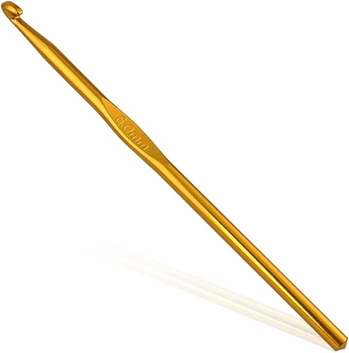 6 mm Crochet Hook, Crochet Needles for Yarn, Aluminum Ergonomic Crochet Hooks for Craft Beginners