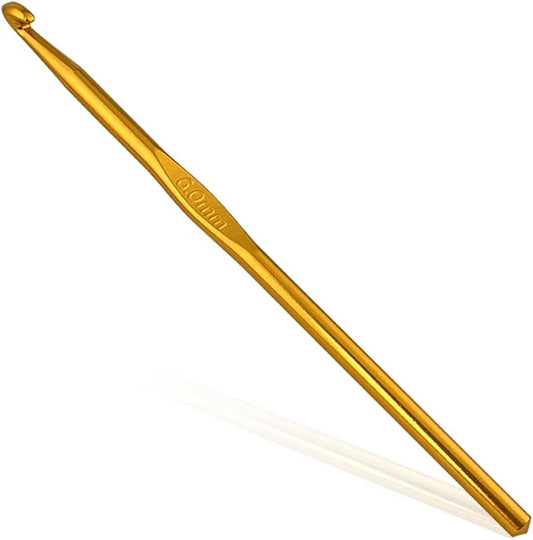 6 mm Crochet Hook, Crochet Needles for Yarn, Aluminum Ergonomic Crochet Hooks for Craft Beginners