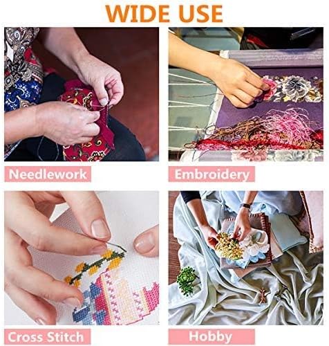 Vilihkc Rainbow Color Embroidery Floss 447 Skeins Per Pack with Cotton for Cross Stitch Threads Bracelet Yarn Craft Floss Embroidery Floss Set