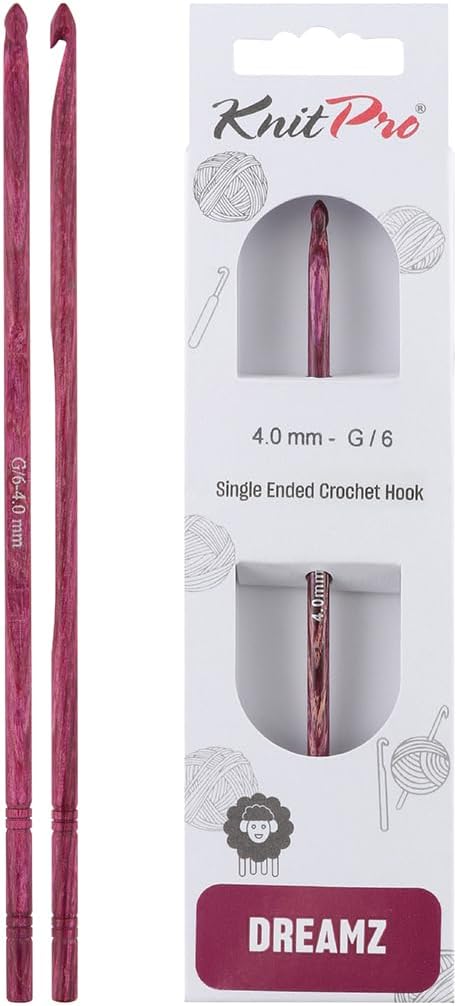 KnitPro Dreamz Single-Ended Crochet Hook | US Size G (4mm)