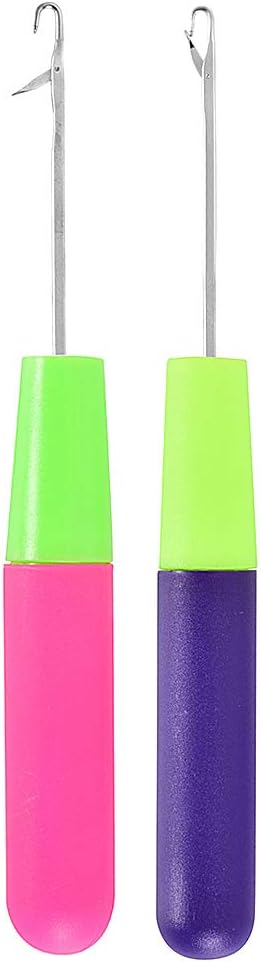 Latch Hook Crochet Needle, 2Pcs Latch Hook Tool,Big Crochet Needle 5.0mm(0.2inch),Small Crochet Needle3.8 mm(0.15inch)