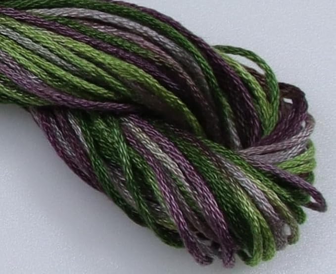 KCS Big skeins of 25 Meters Size 25 Color Variegated Cross Stitch Stranded Threads,6 skeins,4505