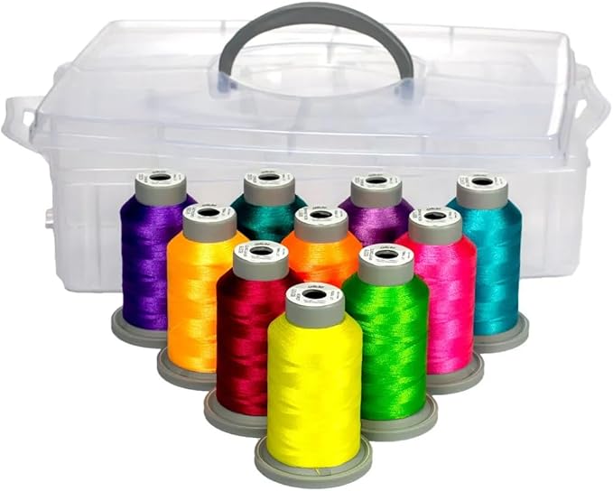 Glide Thread No 40 Sewing The Summer Collection - 10 Colors Set - 1,100yds Each - Trilobal Polyester Thread for Quilting, Embroidery, Sewing