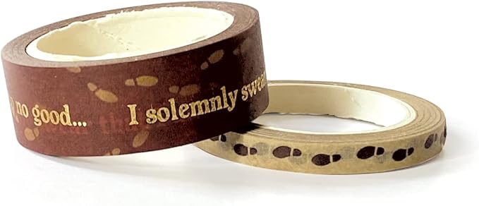 Paper House Productions Harry Potter Set of 2 Foil Accent Washi Tape Rolls for Scrapbooking and Crafts - Marauder's Map