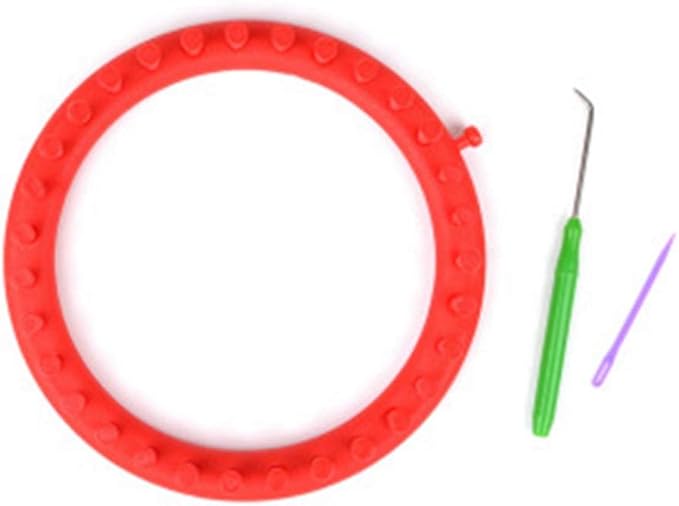 JapanAmStore Round Knitting Loom Plastic Knitting Hat Loom Knitter Yarn Needles Hook Weaving Tools (18cm)