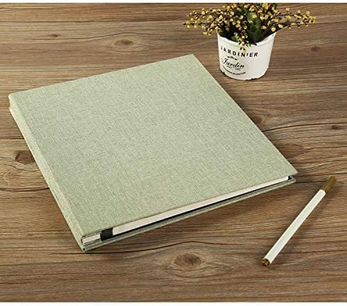 Vienrose Large Photo Album Self Adhesive for 4x6 5x7 8x10 Pictures Scrapbook Album DIY Scrap Book 40 Sticky Pages with A Metallic Pen Grassgreen