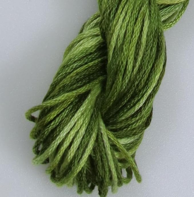 KCS Big skeins of 25 Meters Size 25 Color Variegated Cross Stitch Stranded Threads,6 skeins,94