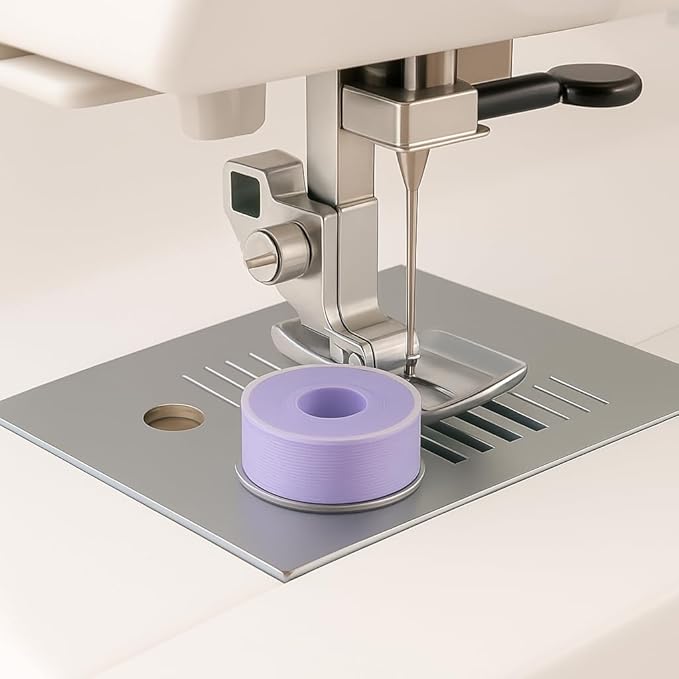 Mandala Crafts 144 Lavender SA156 Prewound Bobbins for Singer Sewing Machine -15J SA156 Prefilled Bobbin Thread for Brother Sewing Machine and Embroidery