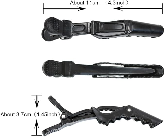 Crochet Hook for Hair Tool Set with 2 Pcs Crochet Needle, 1 Edge Brush, 1 Pointed Comb, 1 Teasing Brush and 2 Pcs Alligator Hair Clips for Hair Braid Extensions