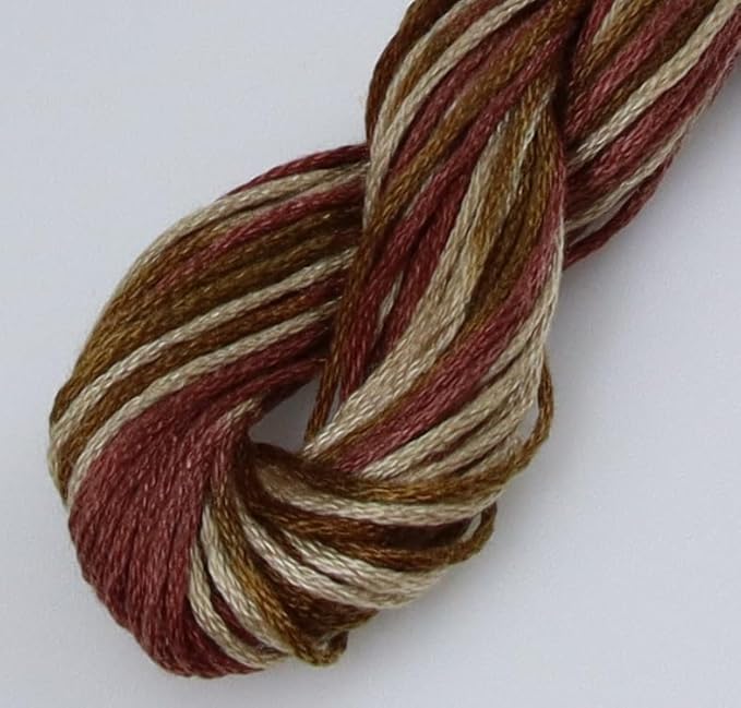 KCS Big skeins of 25 Meters Size 25 Color Variegated Cross Stitch Stranded Threads,6 skeins,4140