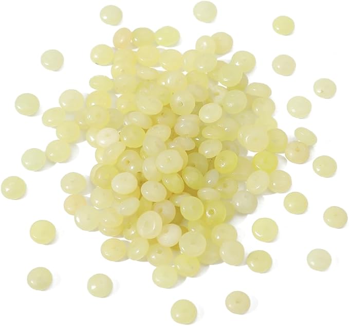 beadia natural lemon jade disk stone beads 4x2mm 160pcs rondelle loose semi gemstone beads for jewelry making design