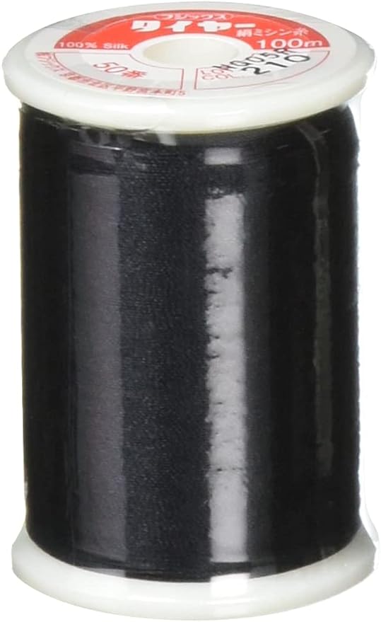 Superior Threads Tire Silk #50 3-Ply 50-Weight High Sheen Silk Embroidery Quilting Sewing Thread - 109 Yard Spool (#210 Black Blue)