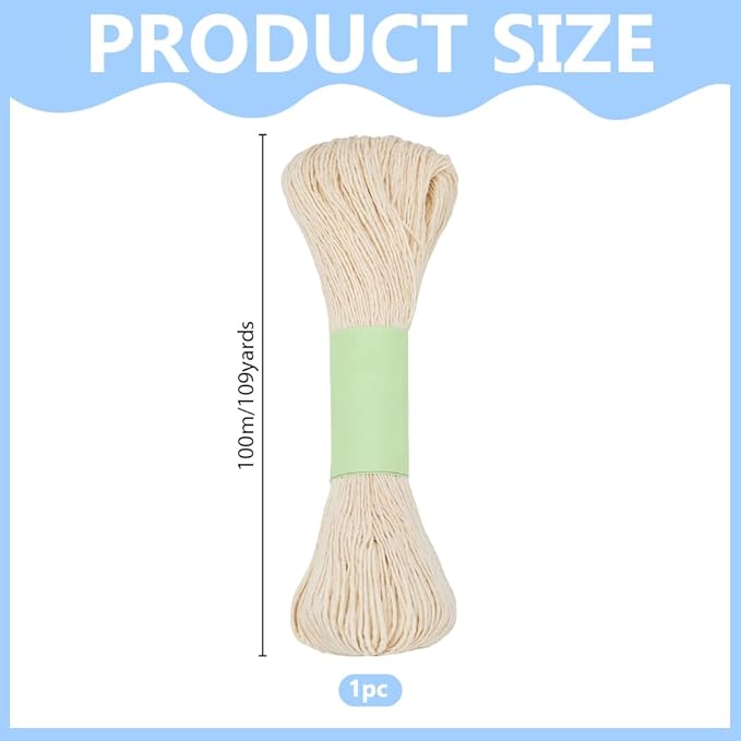 FREEBLOSS 100M Sashiko Thread 100% Cotton Cord Quilting & Embroidery Floss for Hand Sewing 6 Stranded Thick Sewing Thread for Embroidery Supplies