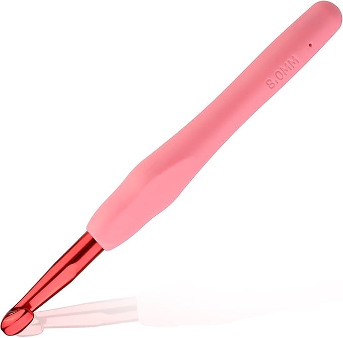 8mm Ergonomic Crochet Hook, Crochet Needles for Crocheting, Smooth Knitting Needles for Handmade DIY, Great Present for Women with Arthritic Hands, Random Color