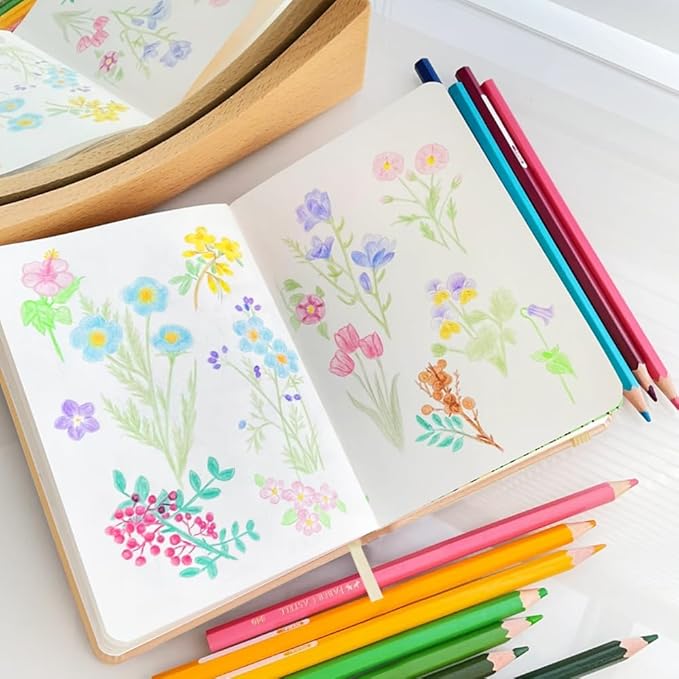 Hardcover 96Pages Blank Sketch Book for Drawing, Small 5.7x4.1 Pocket Journal Notebook for Travel, 180gsm Thick Paper Diary Notebooks for Work, PU Cover Memo for Writing. Beige