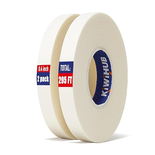 kiwihub 2 pack art tape - professional artist tape for watercolor paper, white masking artists tape for painting canvas framing - acid free 0.4inch wide 295ft long