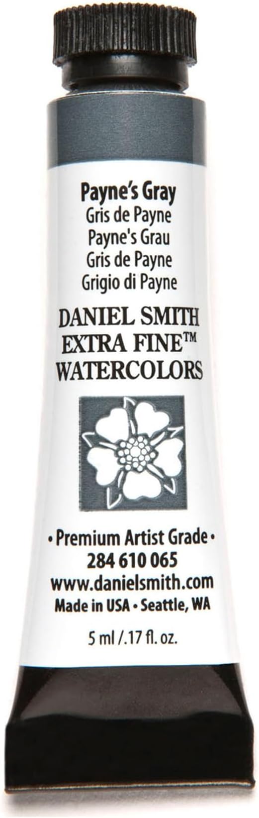 Daniel Smith Extra Fine Watercolor Paint, 5ml Tube, Payne's Gray, 284610065, 0.17 Fl Oz (Pack of 1)