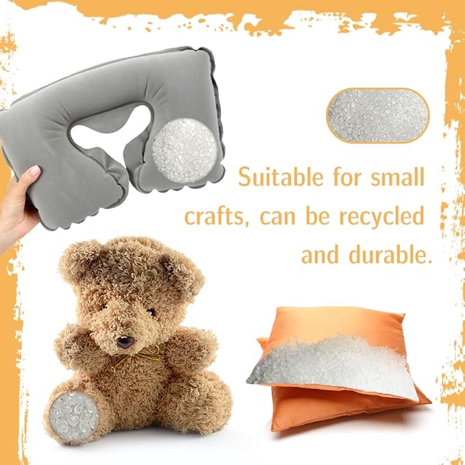 1.3lb Stuffing Beads, 8.8oz Weighted Beads for Stuffed Animals, Craft Poly Pellets Weighted for Stuffed Animals - 600g