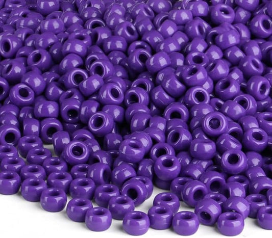 Purple Pony Beads 1000Pcs 9mm Pony Beads Bulk Purple Beads for Friendship Bracelets Kandi Beads Hair Beads for Braids Beads for Crafts