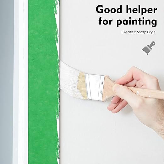Green Painters Tape,2 inch x 60 Yards x 6 Rolls (360 Yards Total) - Green Masking Tape for Painting, Automotive Paint, DIY Crafting, No Residue