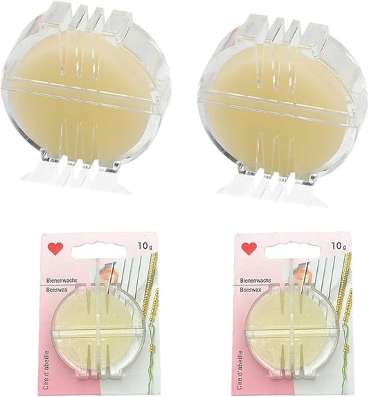 ZLY 2PCS Thread Wax Beeswax Conditioner for Sewing Threads Beeswax Thread Conditioner for Hand Quilting Sewing Strengthening Line Embroidery Wax