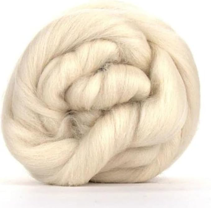 Revolution Fibers Merino Wool Combed Top | 1 lb Premium Wool Roving | 22 Micron, Best Merino Wool for Spinning, Tapestry, Needle Felting, Big Yarn Roving and Wall Hangings (Oyster)