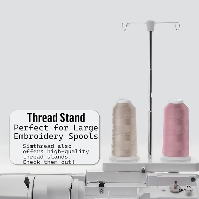 Simthread 5500Yds Embroidery Thread, 5000M High-Yardage 40WT 100% Polyester Thread – 170+ Vivid Colors, High-Speed Rated – Compatible with Brother, Singer, Janome & More - Soft Sunlight S018