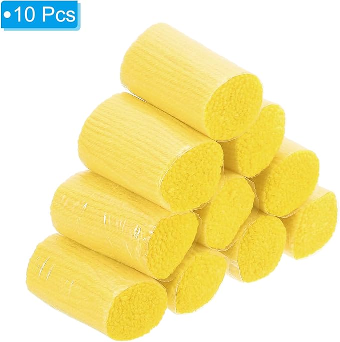 PATIKIL 10 Rolls Latch Hook Yarn Kit - Precut Rugs Yarn for Making Crochet Bundles, Tapestry DIY Craft - Adults Beginners - Lemon Yellow