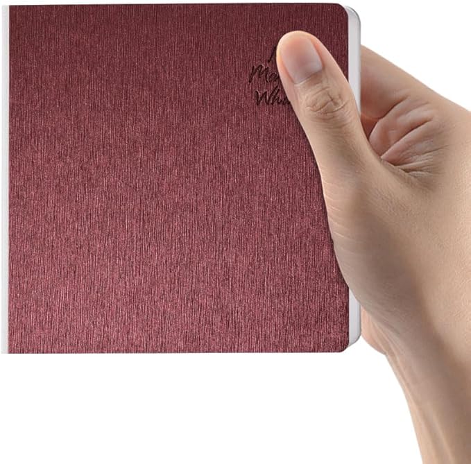 Mifuner Dark Red Hardcover Sketchbook Square Hardbound Sketch Journal 4.7 x 4.7 Inch 42 Sheets Art Book 250GSM Ultra Smooth Paper Ideal for Pencils,Water Color Pen,Marker Pen