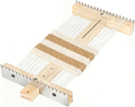 Adjustable Tapestry Weaving Loom, Wooden Craft Weaving Loom Kit, Small Expandable 4.72in to 13in, Wooden Frame to Handcraft Art for Beginners Experts, Wood Weaving Kit
