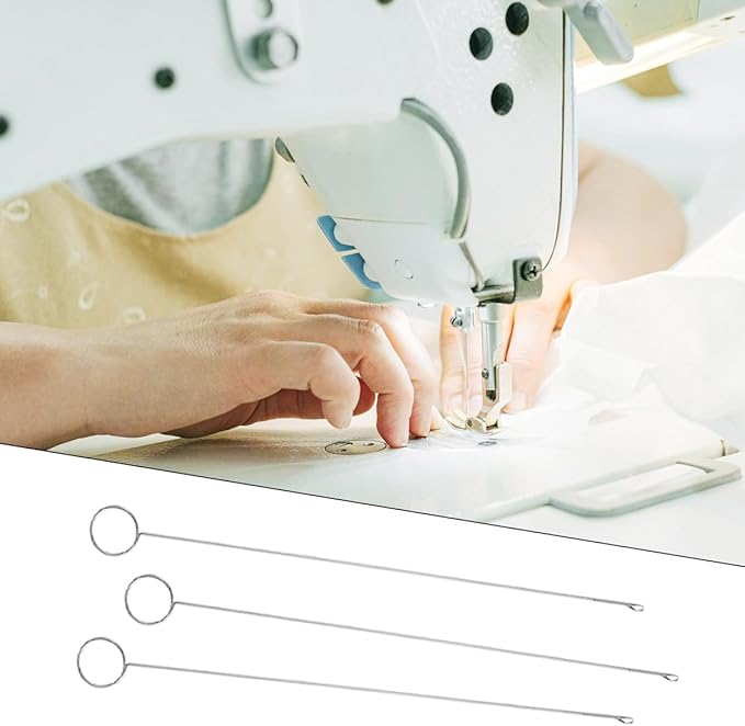 6 Pcs Sewing Loop Turner Hook, Crochet Sewing Supplies, Stainless Steel Loop Turner Hook for Fabric, Strips, DIY Accessories
