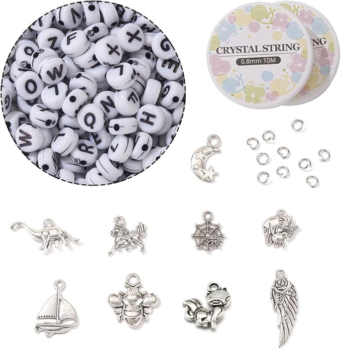 2mm Glass Seed Beads Jewelry Making Kit, 2 Boxes 48 Colors Small Bead Friendship Bracelet Set with Pendants, Letter Beads & Elastic Cord, Gift for Craft Enthusiasts