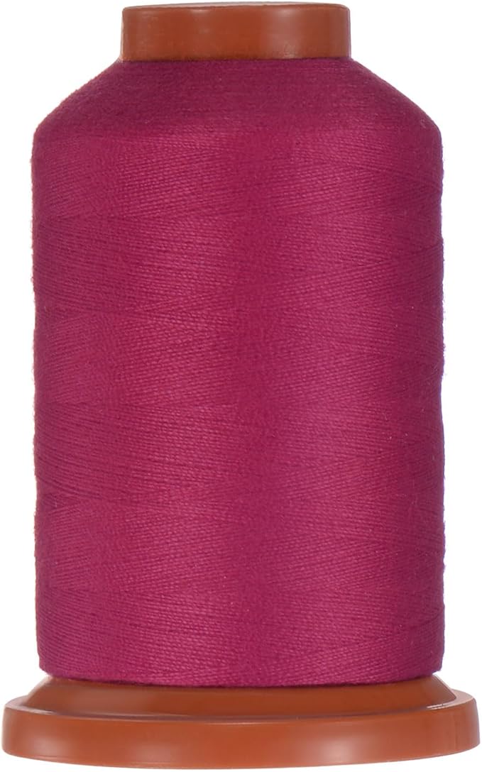 uxcell 40D/2 Sewing Thread 1100 Yards Polyester Household Sewing String Hand Stitching Polyester Cord for Clothing Stitching Shoe Bag Repairing DIY Craft Dark Purple Red