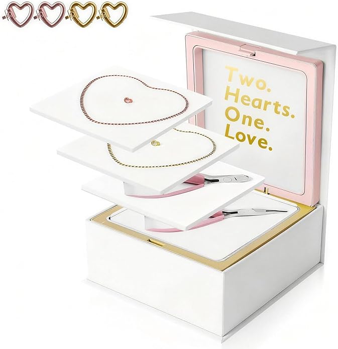 Permanent Bracelet Kit, DIY Bracelet Making Kit for Couples & Friendship Bracelets, Ideal Gift for Christmas, Anniversary, Valentine’s Day & Date Night Activity | His and Her Bracelets