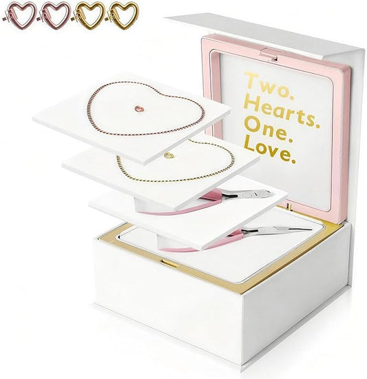 Permanent Bracelet Kit, DIY Bracelet Making Kit for Couples & Friendship Bracelets, Ideal Gift for Christmas, Anniversary, Valentine’s Day & Date Night Activity | His and Her Bracelets
