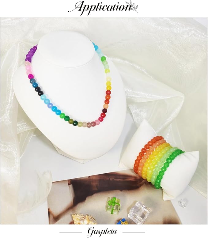 2800PCS 6mm Glass Beads for Jewelry Making, 56 Colors Crystal Beads Bracelets Making Kit, 2 Box Round Beads Suitable for Beginners