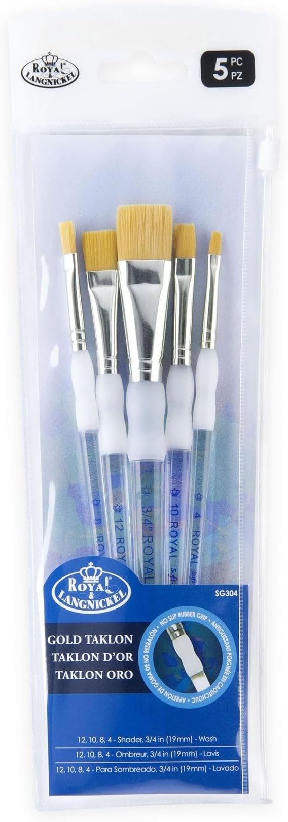 Royal & Langnickel SG-304 5 Piece Flat Brush Set