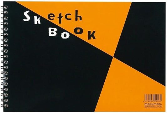 Maruman ZUAN Sketchbook, B5, 7.17" x 10.12", Classic Drawing Paper Sketchbook Pad, 24 Pages of Acid-Free Textured Paper for Sketching, Durable Twin-Wire Binding, Made in Japan