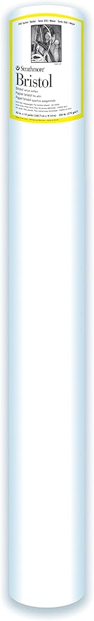 Strathmore (345-43 300 Series Bristol Roll, Vellum Surface , White , 42 in x 10 yard