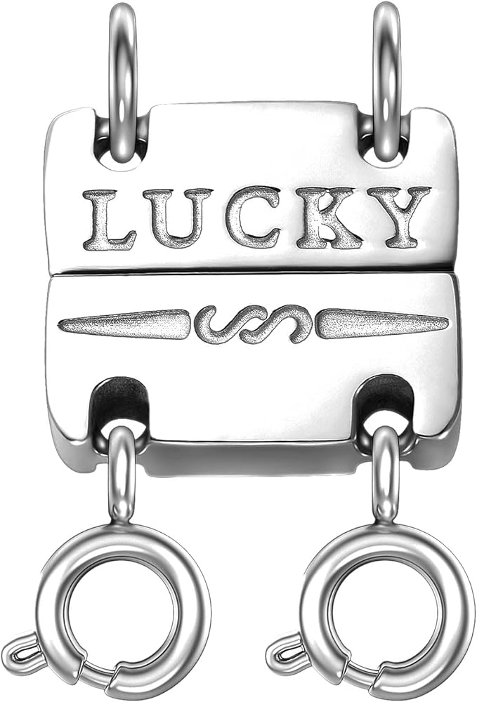 dailyacc lucky necklace layering clasp 18k gold and silver strong multiple necklace clasps for layered look separator