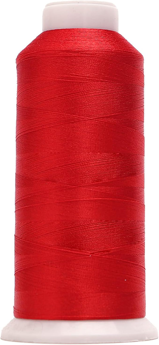 High Tenacity Polyester Embroidery Machine Thread 40WT(120D/2) 4000M Per Spool for Commercial and Domestic Embroidery Machine (Christmas Red-1839)