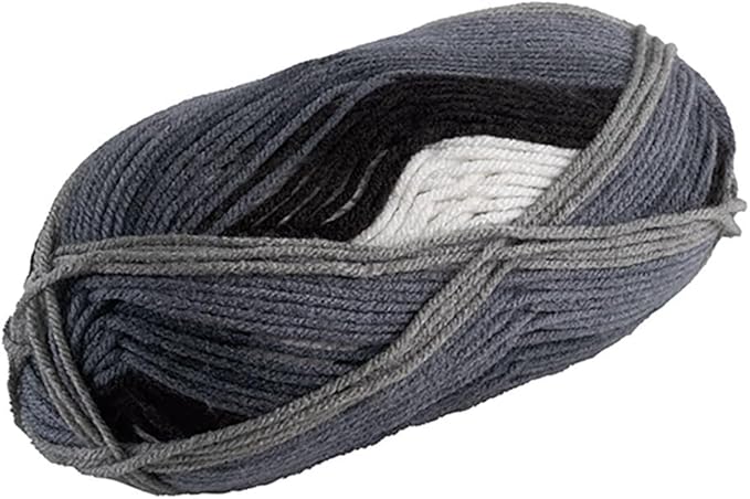 Knit Picks Brava Self-Striping Multicolor Gray 100% Acrylic Worsted Weight Soft Yarn for Knitting and Crocheting, Medium Weight 4 Yarn for Washable Projects (Stonework Stripe)