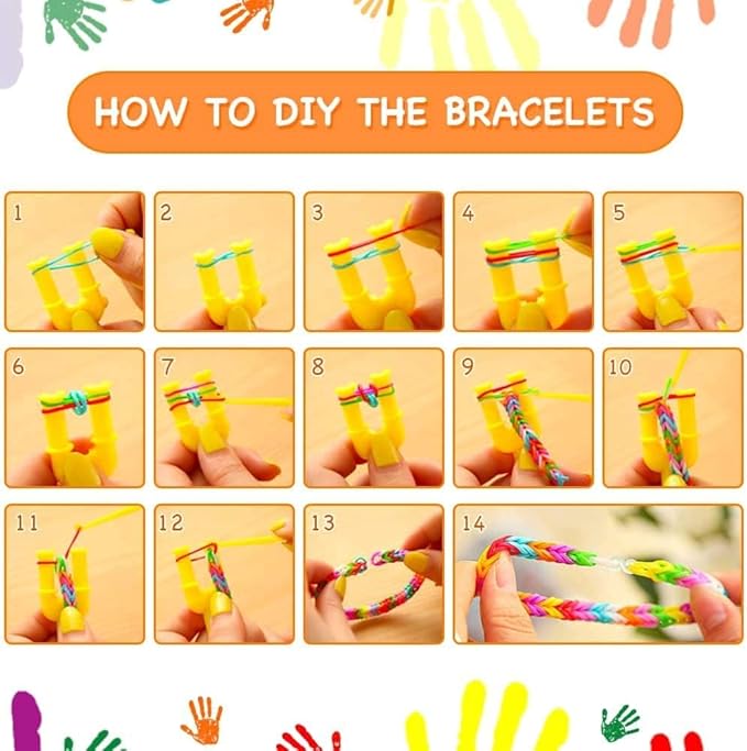 Rolybag 400Pcs S Clips Rubber Band Loom Band S Clips for Loom Bracelets Plastic Connectors Supplement Kit and DIY Bracelet Making (400-Clear)