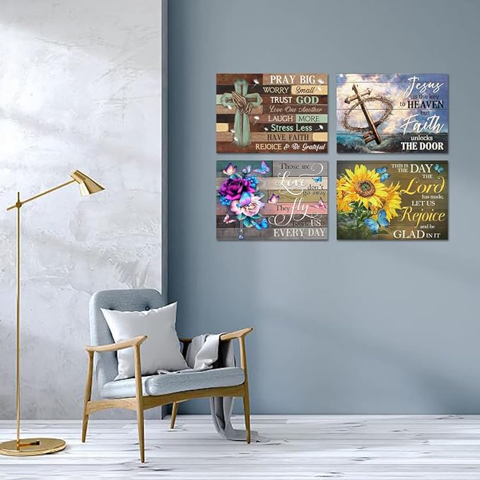 Muzagroo Art 5D Diamond Paintings Kits for Adults 5D Diamond Art Kits with Round Full Drill Diamonds DIY Gem Art for Beginners Love Theme 4PCS Wall Art for Living Room