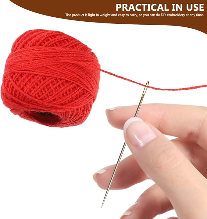 Gatuida 16 Rolls Cotton Yarn Threads Balls, Crochet Embroidery Floss, Assorted Colors, Cross Stitch Threads for DIY Crafts Sewing, 45 Meters Per Roll