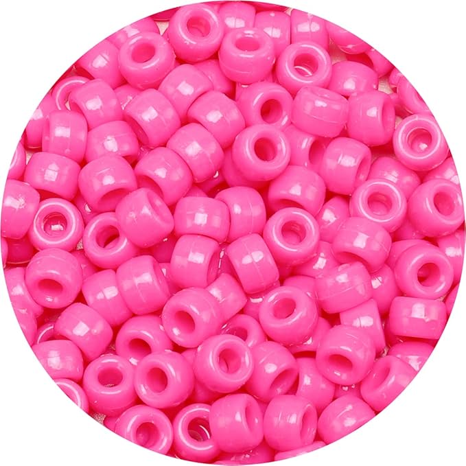 Eppingwin Beads and Bead assortments (1000 Pony Beads-Pink Solid)…