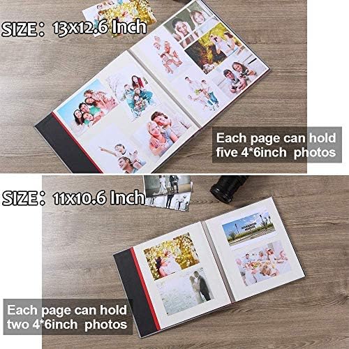 Vienrose Large Photo Album Self Adhesive for 4x6 5x7 8x10 Pictures Scrapbook Album DIY Scrap Book 40 Sticky Pages with A Metallic Pen Grassgreen