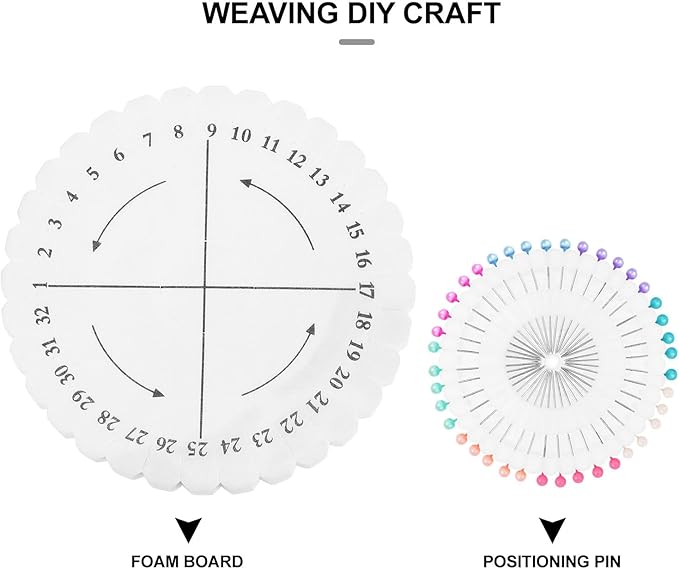 jojofuny 5pcs Kumihimo Disk: Japanese Braiding Disk Set with Positioning Pins - Weaving Plate Friendship Bracelet Disc for Beading Braided Cord Disc Jewelry Making Kit